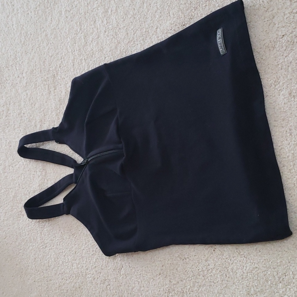 Planet Body Althletic Workout Tanktop Size Small Solid Brilliant Black
